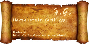 Hartenstein György névjegykártya