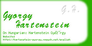 gyorgy hartenstein business card